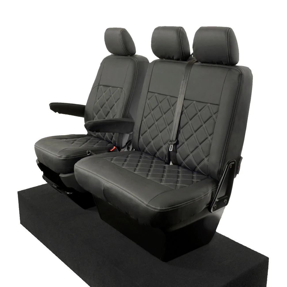 Volkswagen Transporter T5 Kombi Van 2011-2015 Leatherette Seat Covers - Front - Image 8