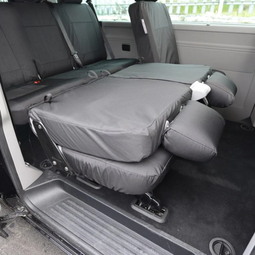 Volkswagen Transporter T5 Shuttle Minibus Van 2004-2015 Tailored  Seat Covers - Rear Twin Seat Second Row - Image 4