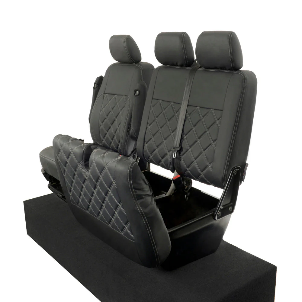 Volkswagen Transporter T6.1 Kombi Van 2019+ Leatherette Seat Covers - Front - Image 4