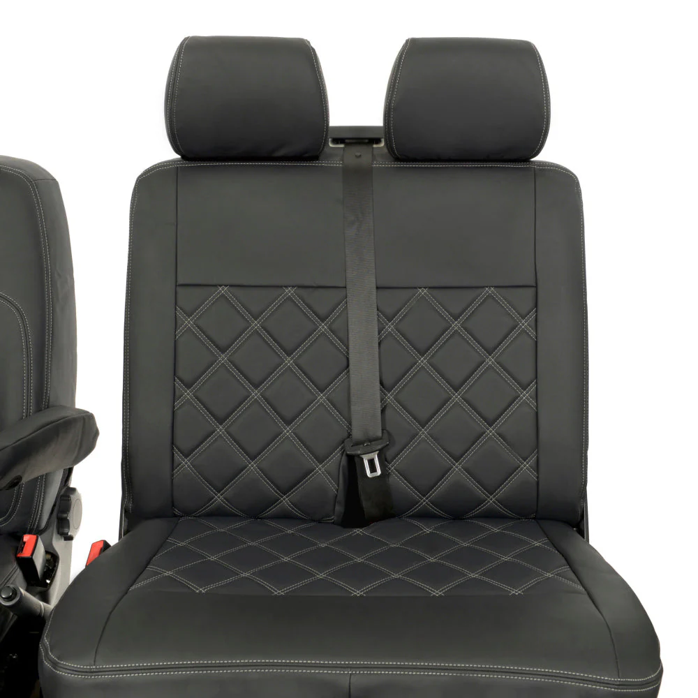 Volkswagen Transporter T6.1 Kombi Van 2019+ Leatherette Seat Covers - Front - Image 6